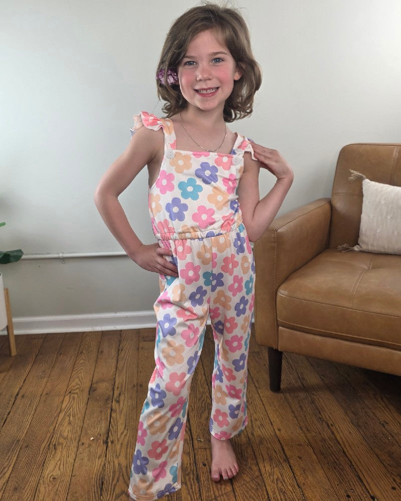 Kids Annabelle Floral Ruffle Jumpsuit