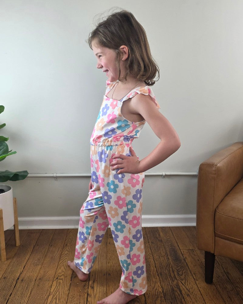 Kids Annabelle Floral Ruffle Jumpsuit