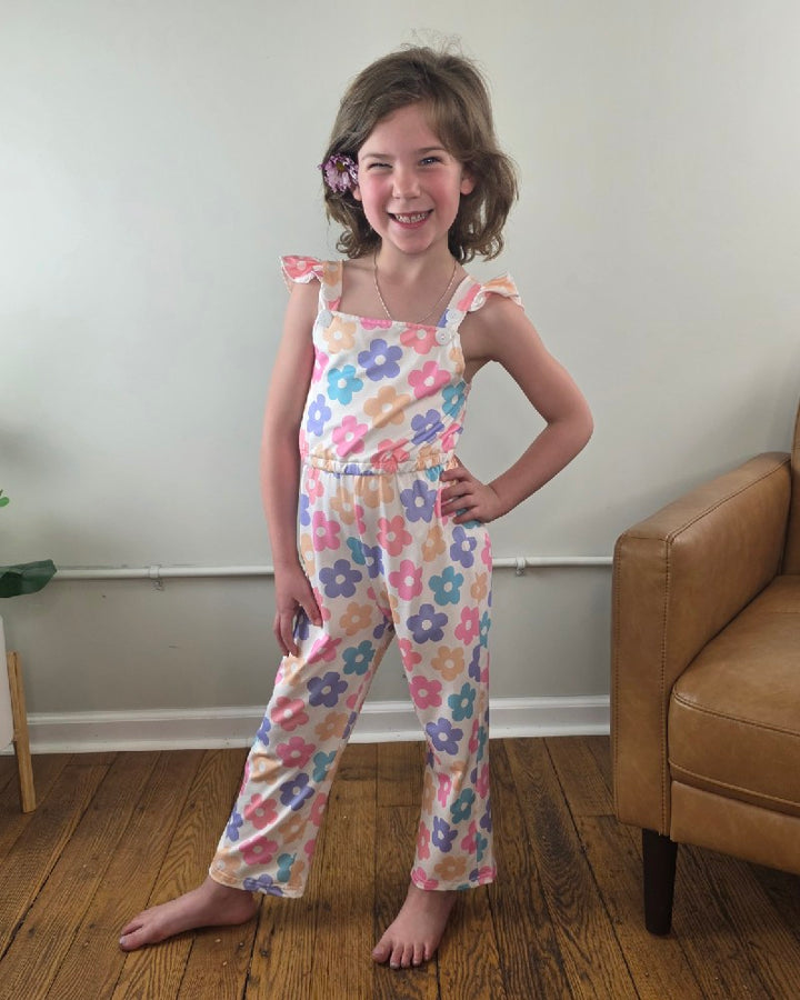 Kids Annabelle Floral Ruffle Jumpsuit