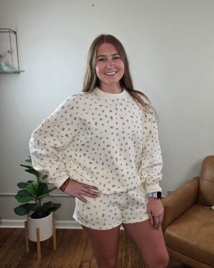 Fiona Floral Print Crewneck