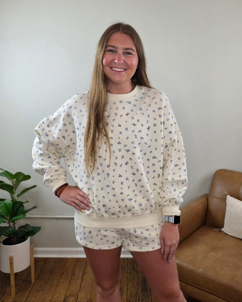 Fiona Floral Print Crewneck
