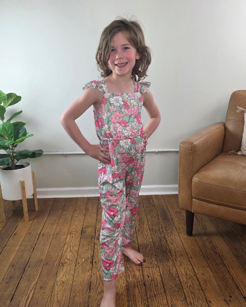 Kids Kassidy Floral Ruffle Jumpsuit