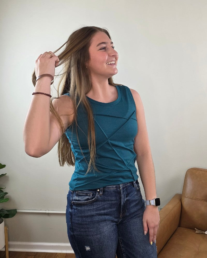 Freya Tank Top With Stitching Details