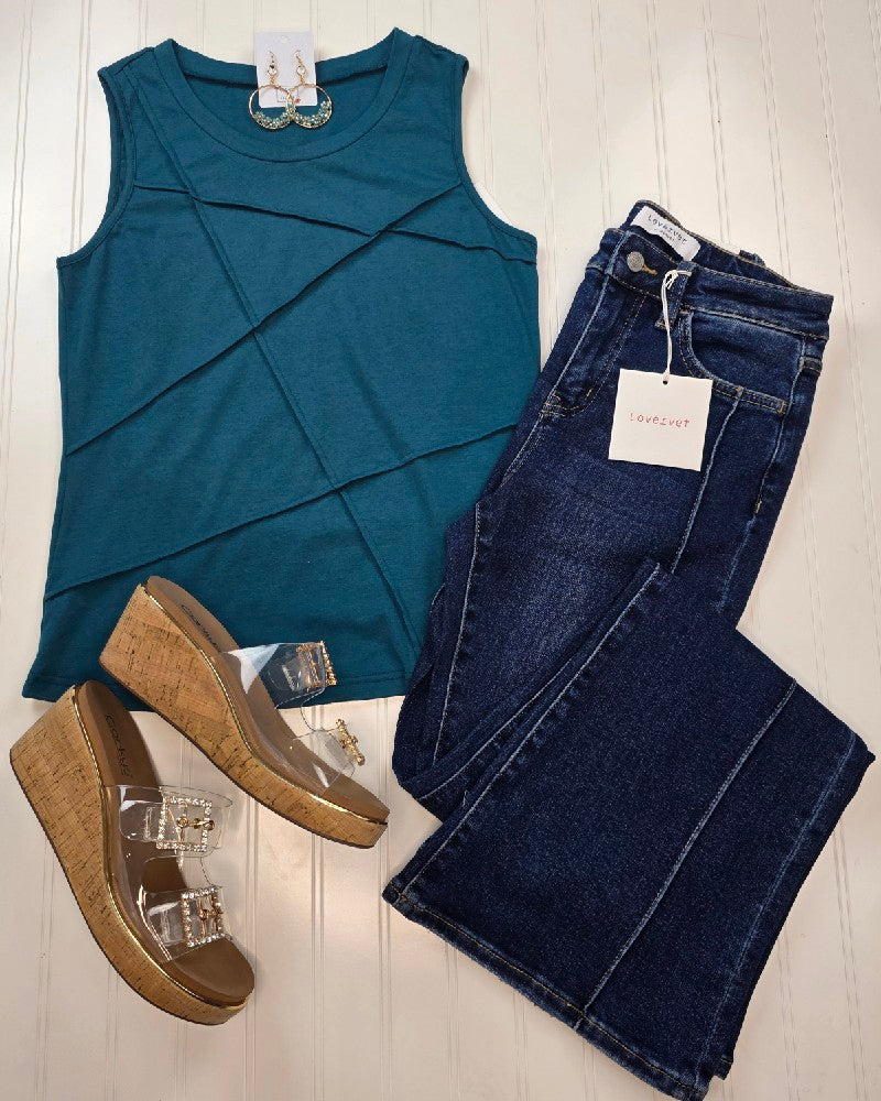 Freya Tank Top With Stitching Details
