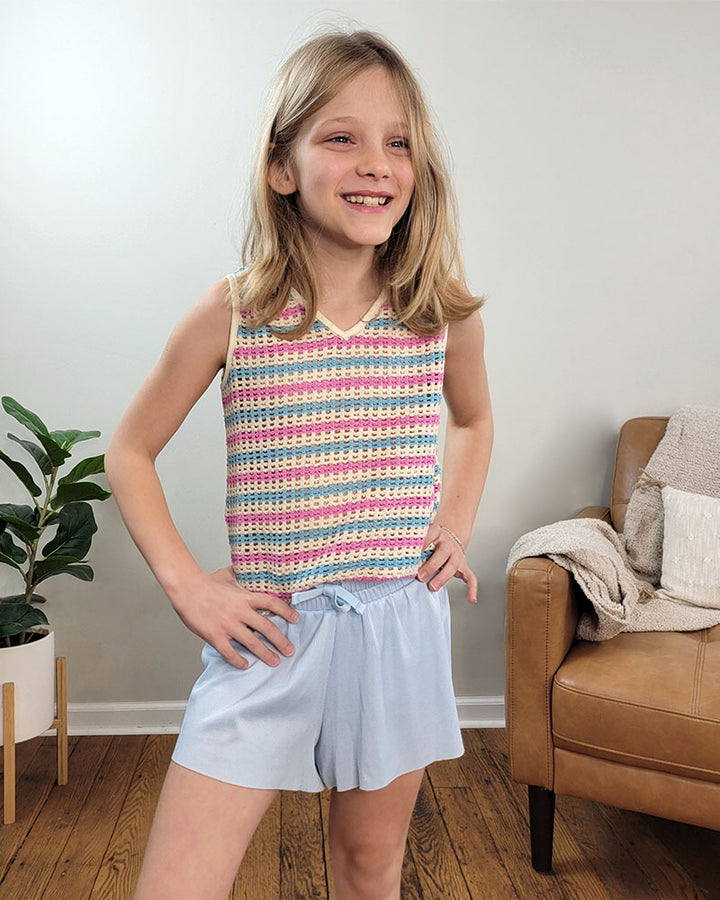 Girls Amelia Loose Fit Flutter Shorts with Inner Lining