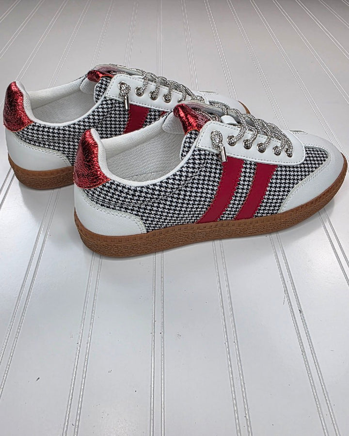 Heads Up Black White Houndstooth Shoe from Corkys