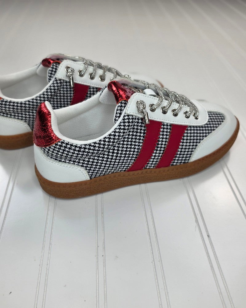Heads Up Black White Houndstooth Shoe from Corkys