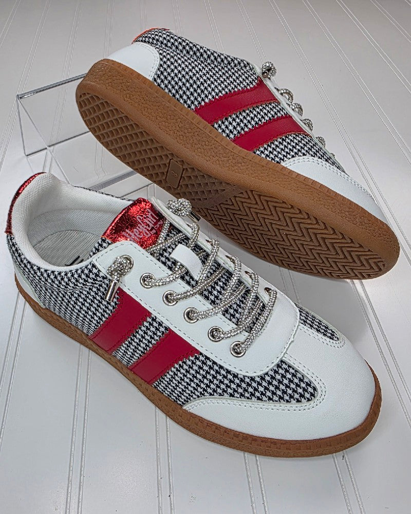 Heads Up Black White Houndstooth Shoe from Corkys