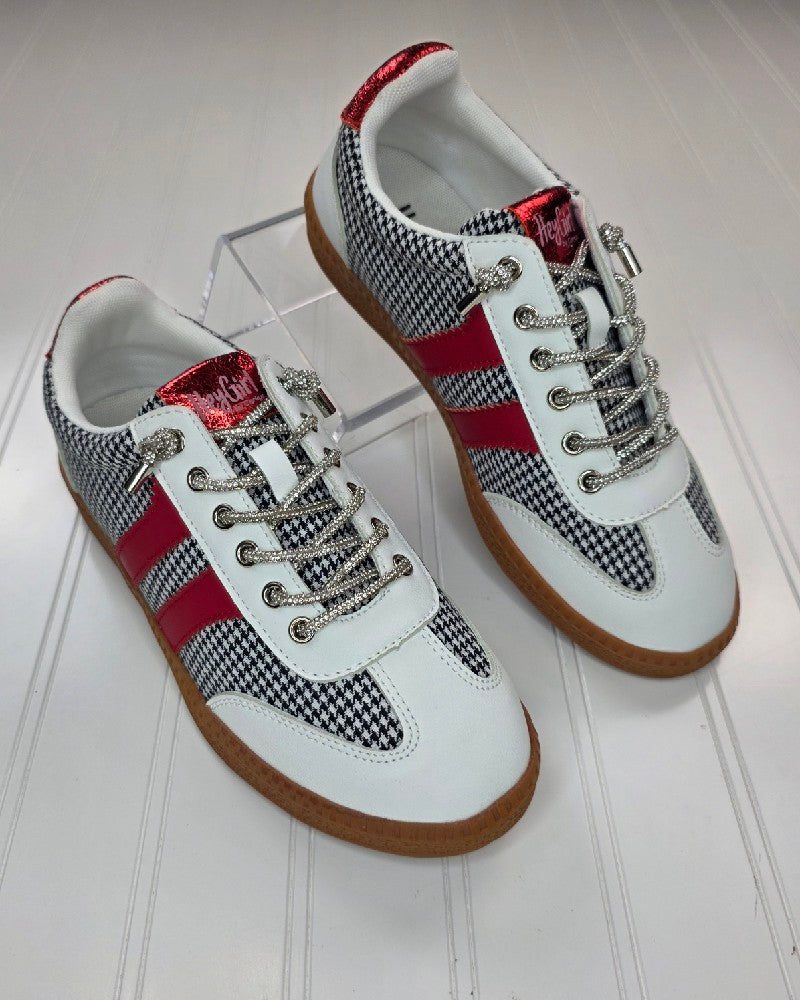 Heads Up Black White Houndstooth Shoe from Corkys
