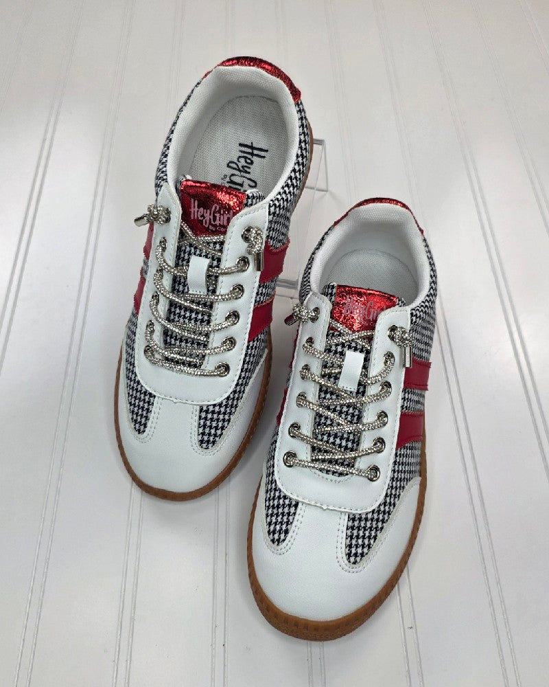 Heads Up Black White Houndstooth Shoe from Corkys