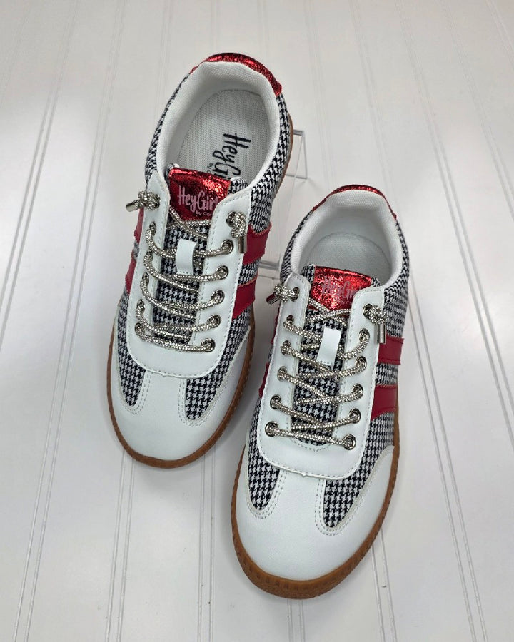 Heads Up Black White Houndstooth Shoe from Corkys