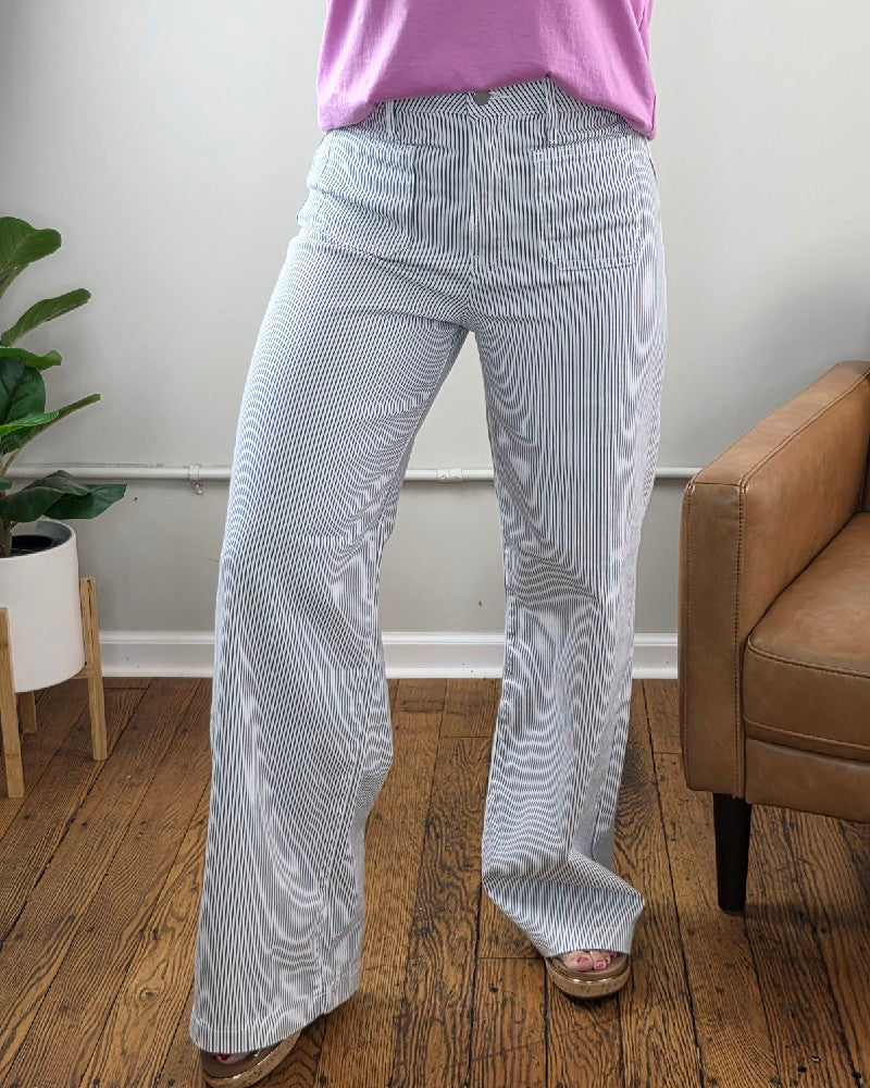 Payten Stripe Wide Leg Jeans From JUST USA