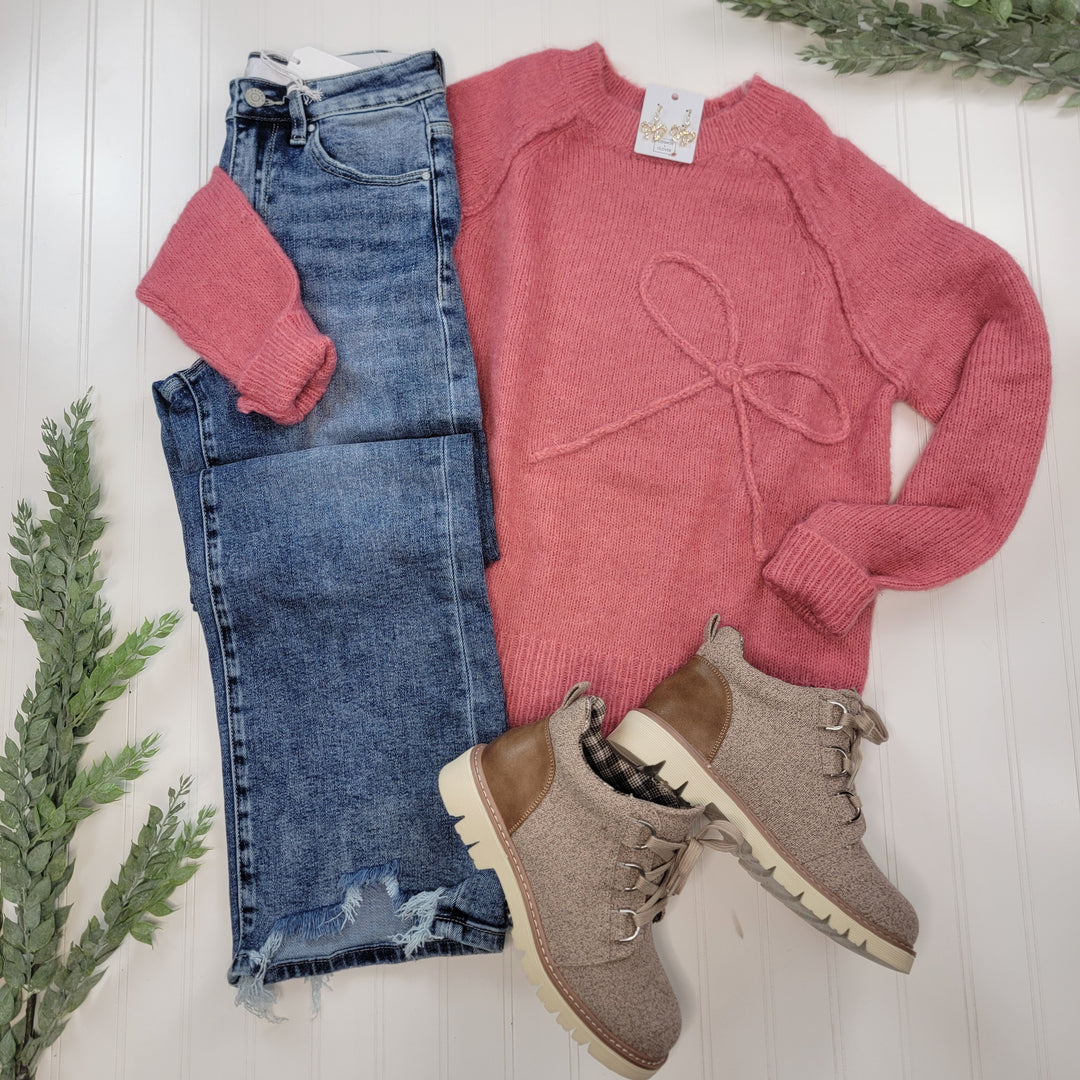 Avyana Bow Embellished Knit Sweater