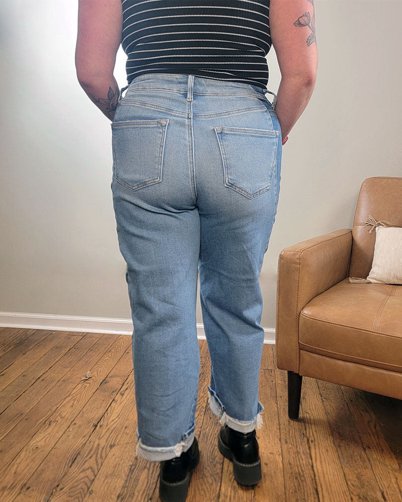 Astrid Slouchy Crop Barrel Jeans From Risen