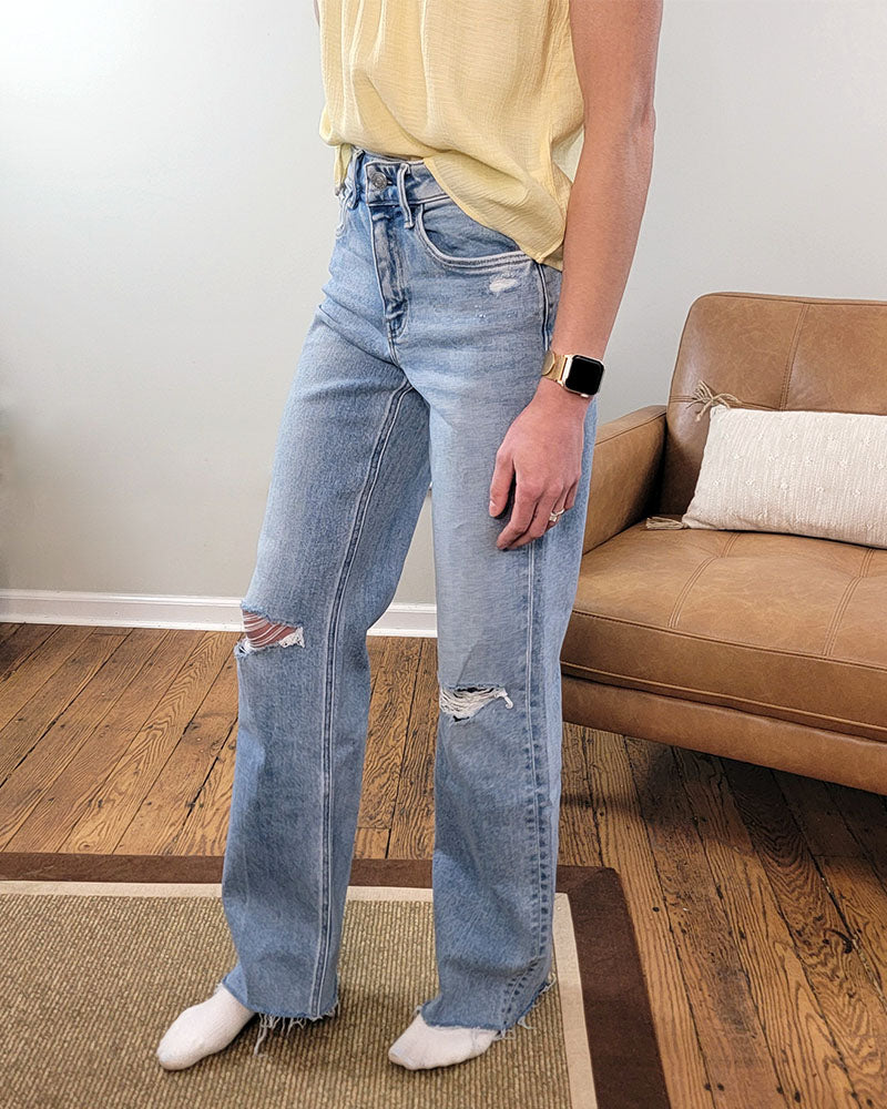 Glorietta Slim Wide Leg Jeans from Lovervet