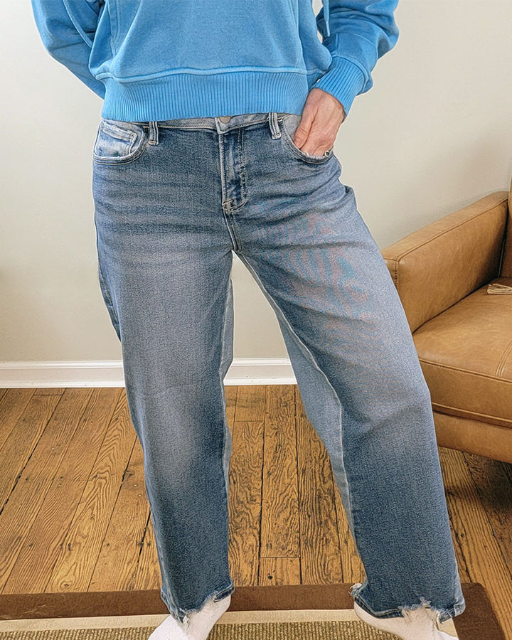 Astrid Slouchy Crop Barrel Jeans From Risen