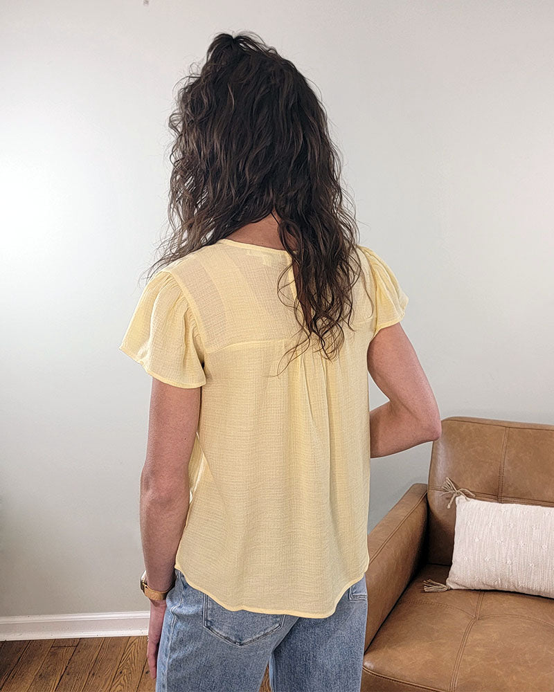 Addison Flutter Sleeve Top