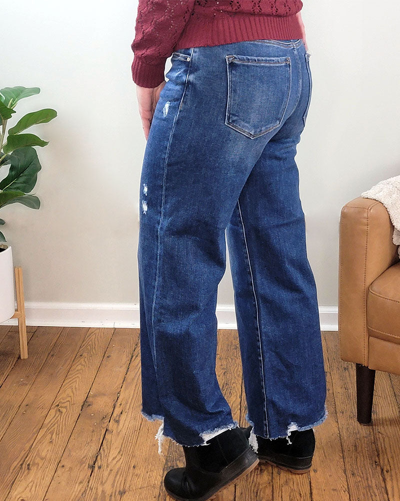 Briar Crop Wide Leg Jeans by Risen