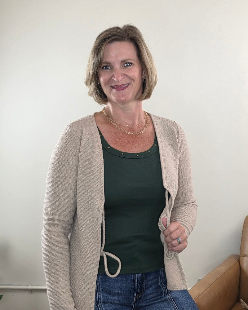 Wrenlee Tie Front Knit Cardigan