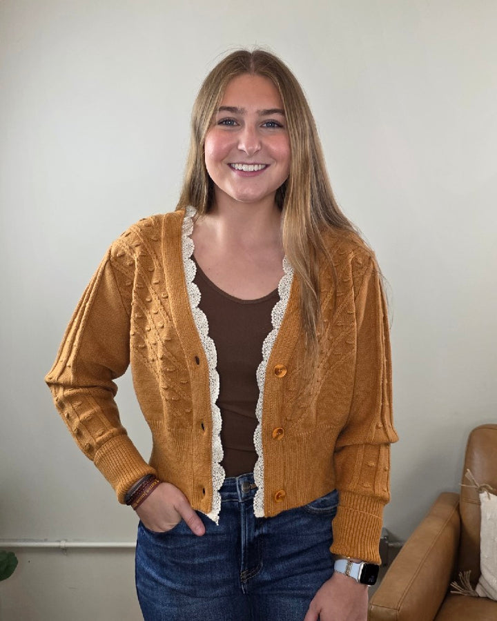 Elizabeth Lace Edge Cardigan