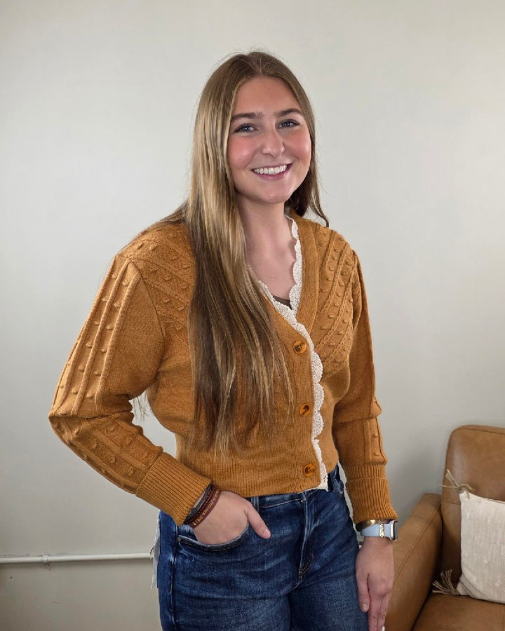 Elizabeth Lace Edge Cardigan