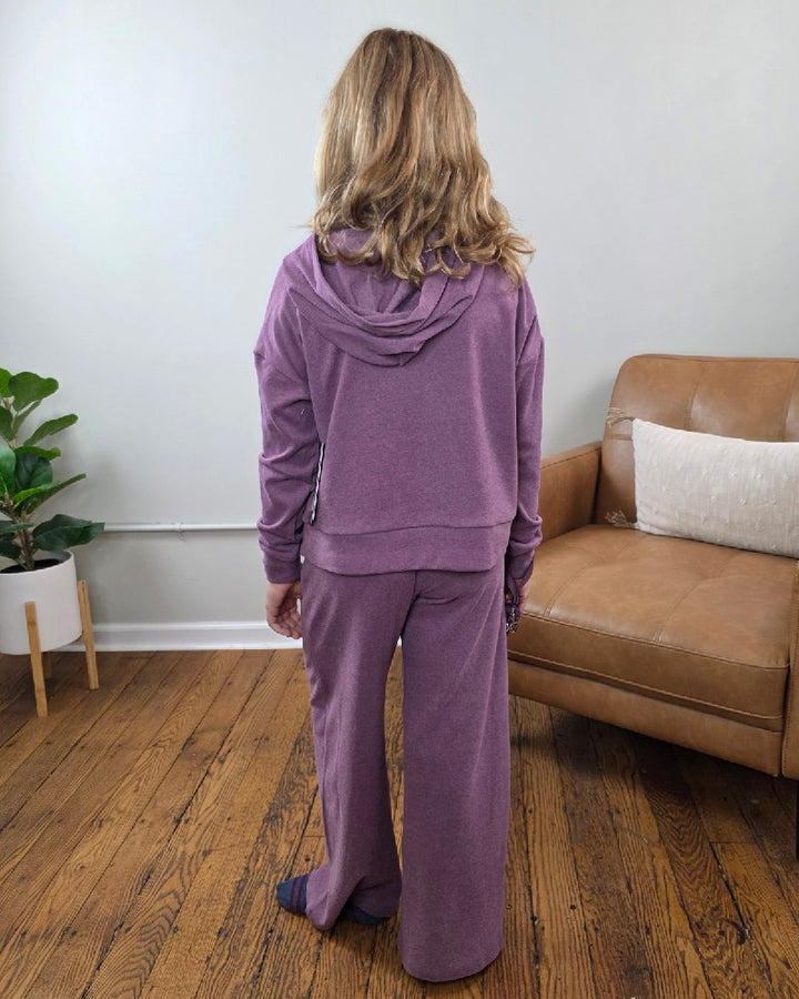 Ellen Tween Girls Snap Hoodie, Wide Leg Pants and Wristlet Set