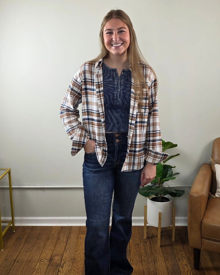 Kimberly Plaid Flannel Long Sleeve
