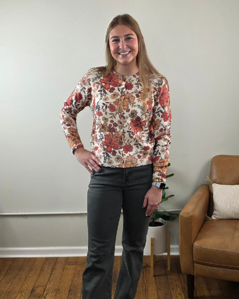 Megan Vintage Wildflower Cardigan
