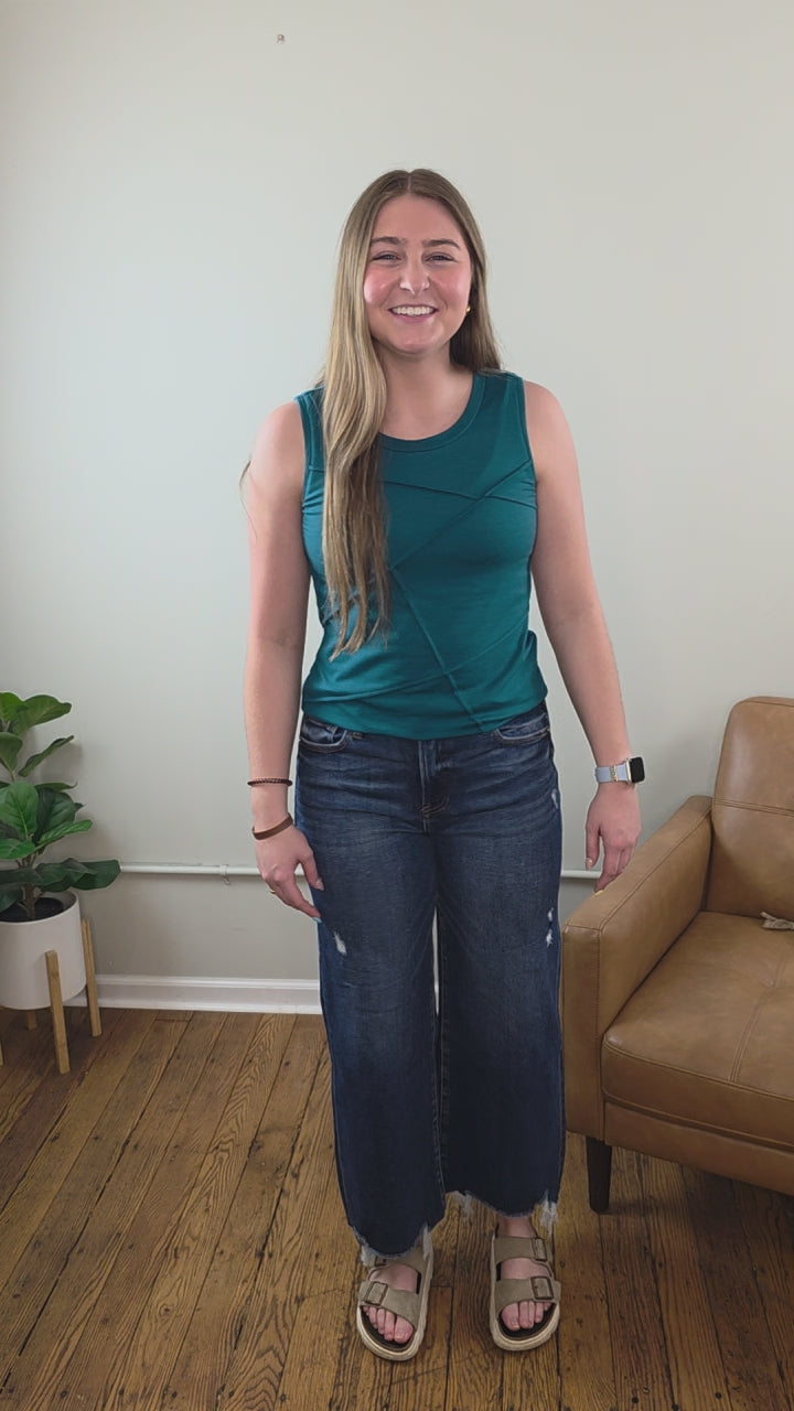 Freya Tank Top With Stitching Details