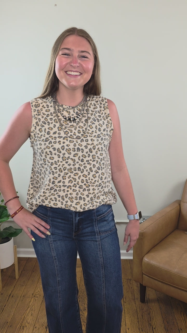 Cleo Leopard Print Tank Top