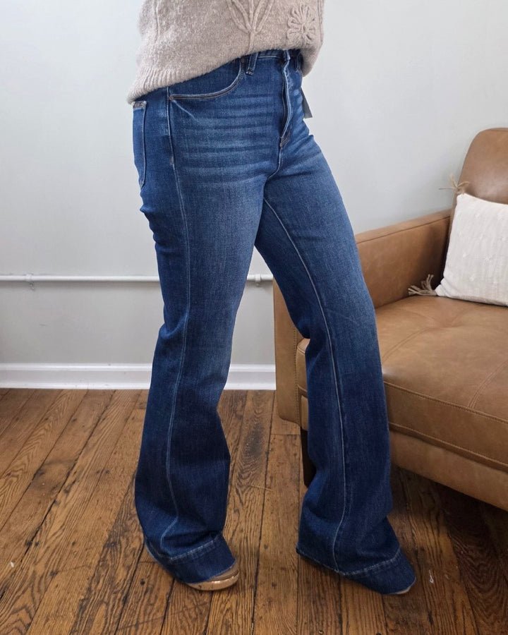 Rachel High Rise Trouser Flares from Risen with Tummy Control