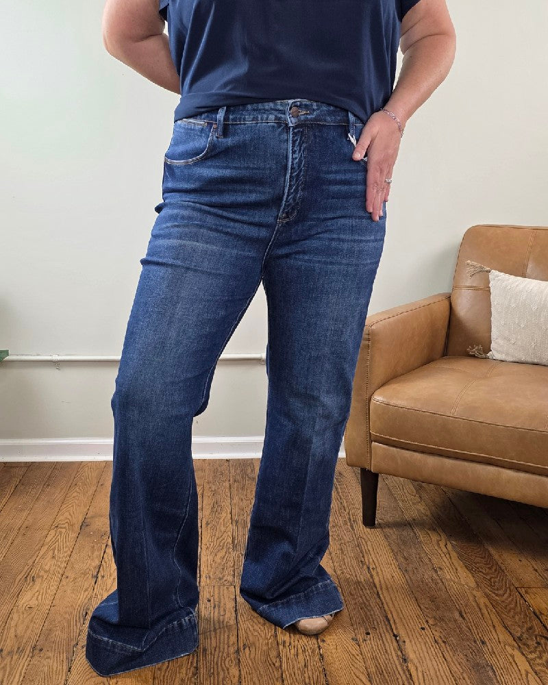 Rachel High Rise Trouser Flares from Risen with Tummy Control