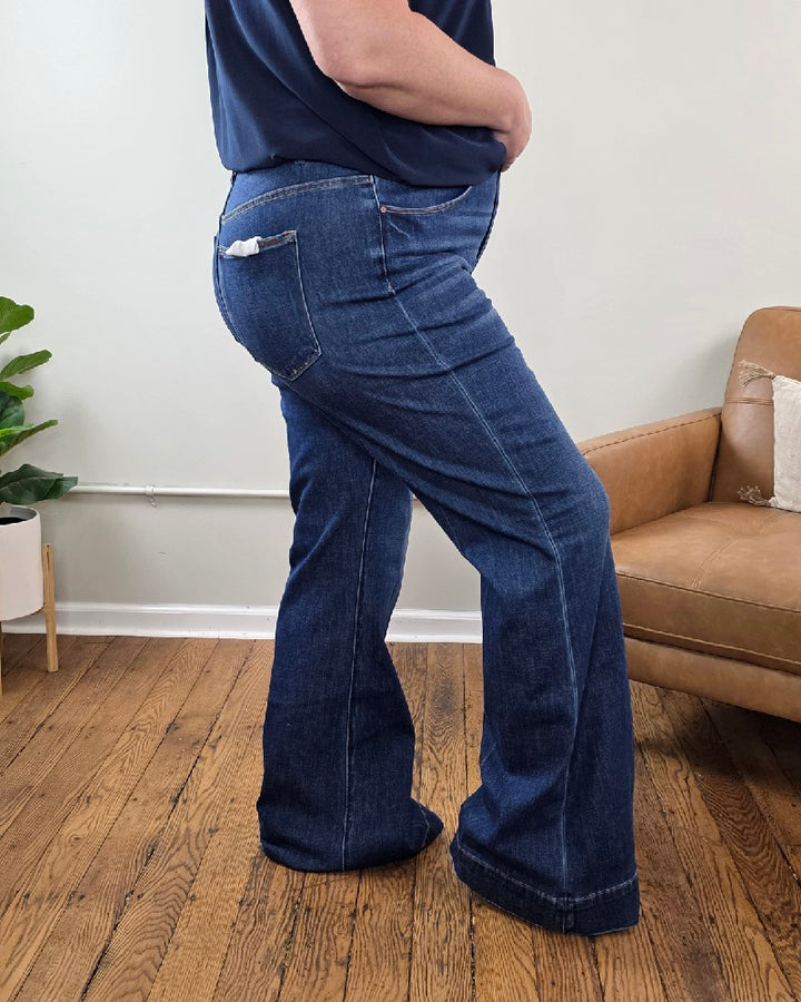 Rachel High Rise Trouser Flares from Risen with Tummy Control