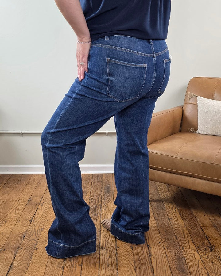 Rachel High Rise Trouser Flares from Risen with Tummy Control