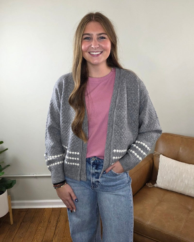 Sierra Honeycomb Textured Cardigan