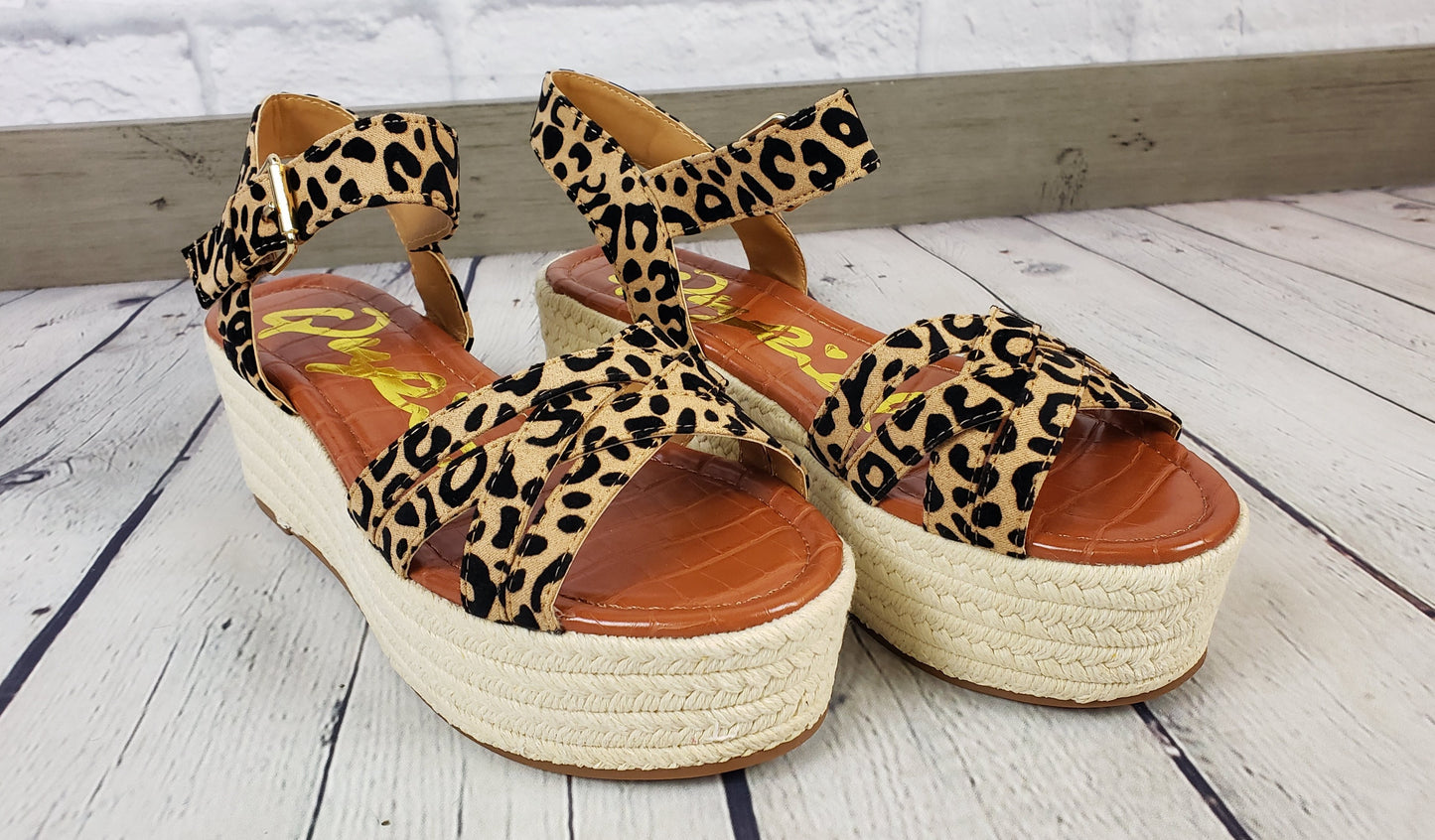 Leopard Suede Sandals