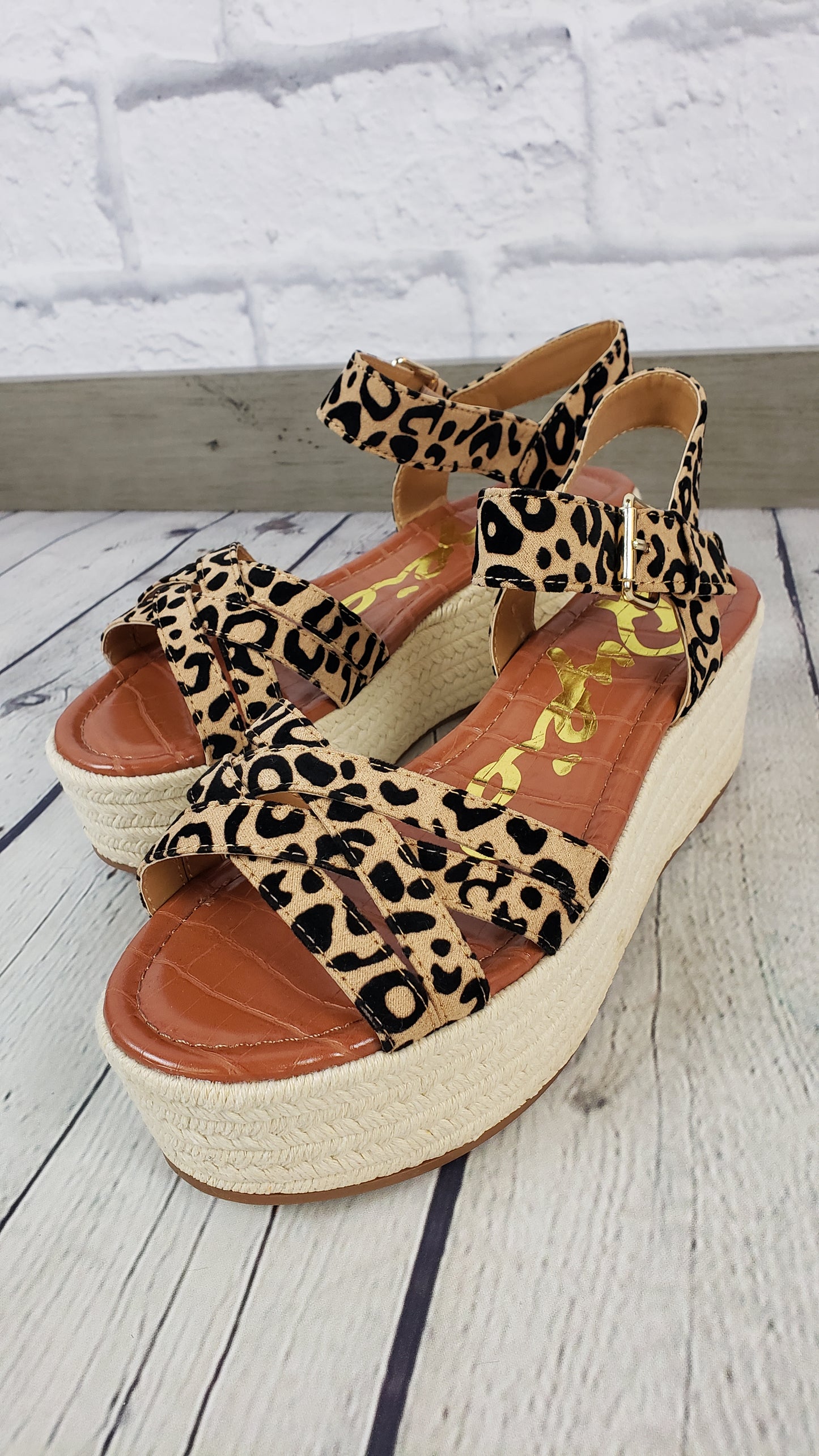 Leopard Suede Sandals