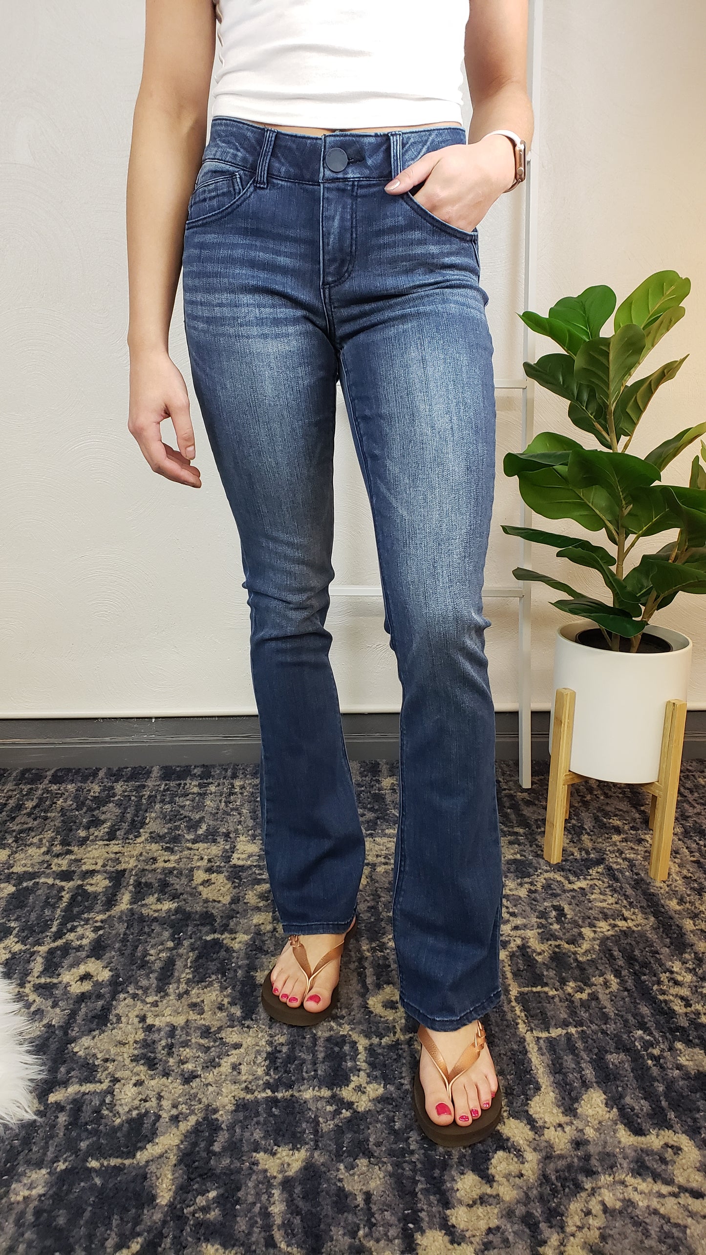 "Ab-Solution" Itty Bitty Boot Cut Jeans