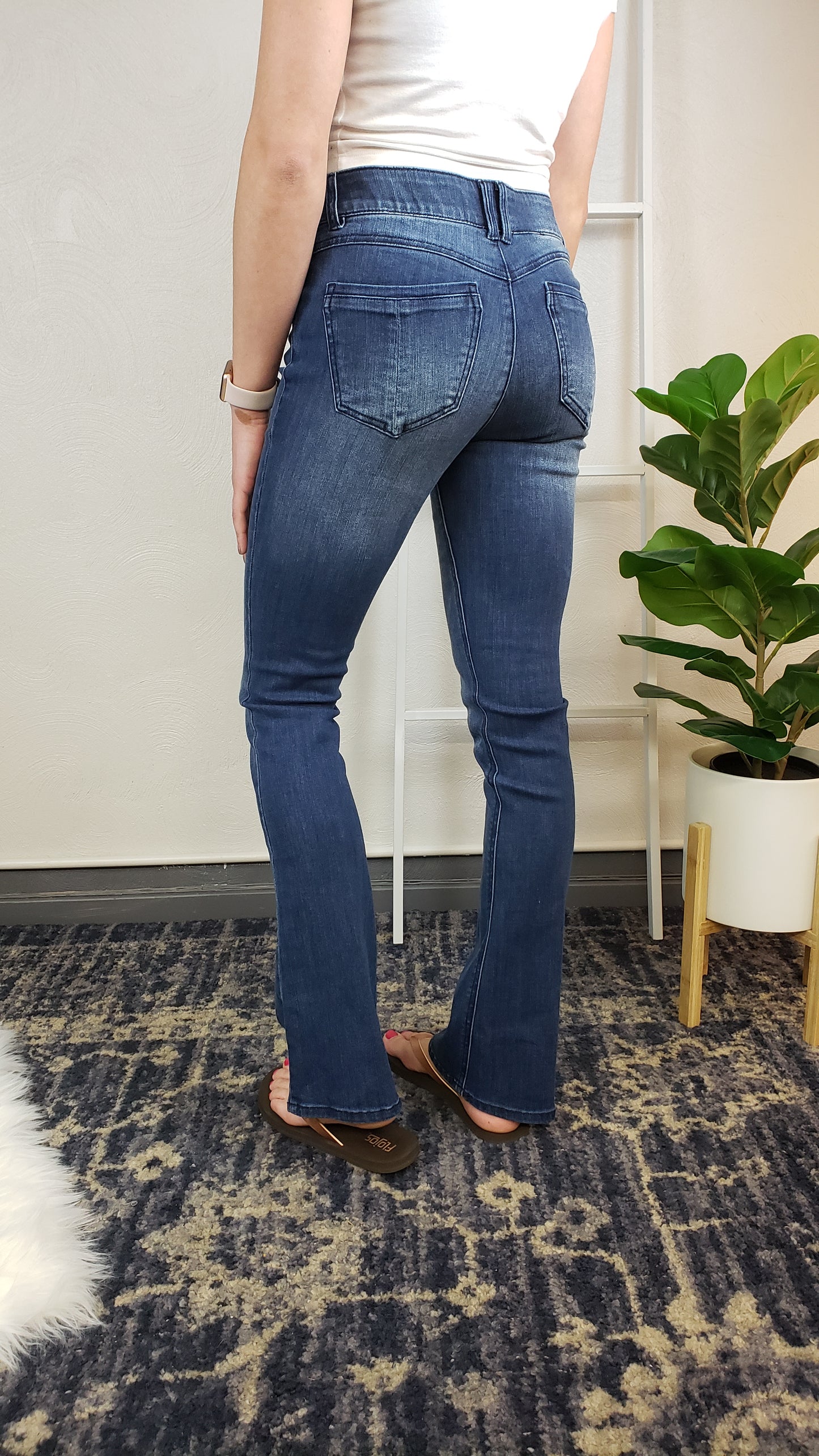 "Ab-Solution" Itty Bitty Boot Cut Jeans