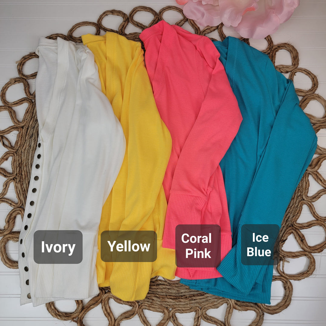 Long Sleeve Snap Front Cardi