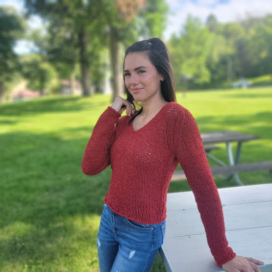 Sacha Cropped Knit Sweater