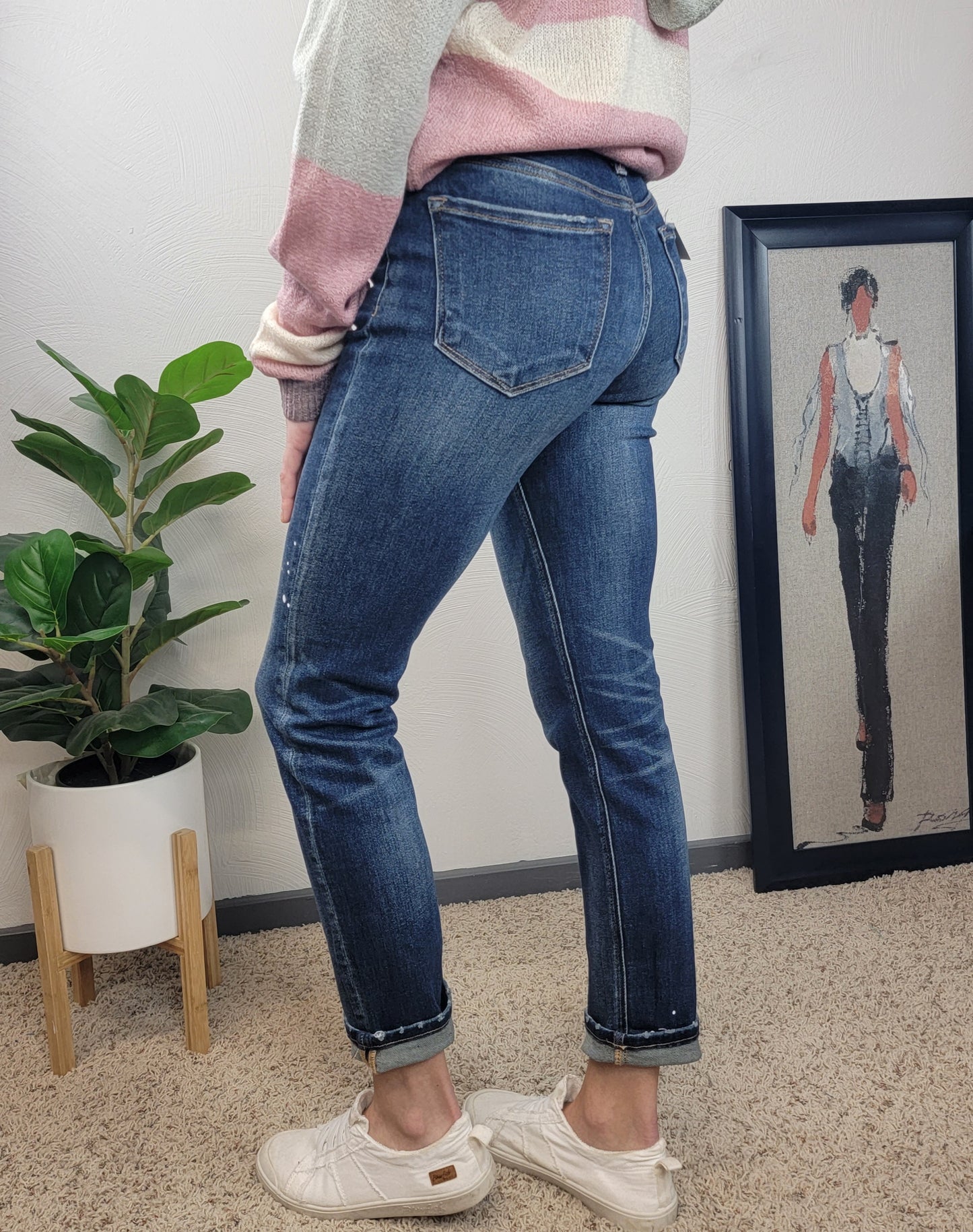 Aidia Paint Spatter Straight Jeans